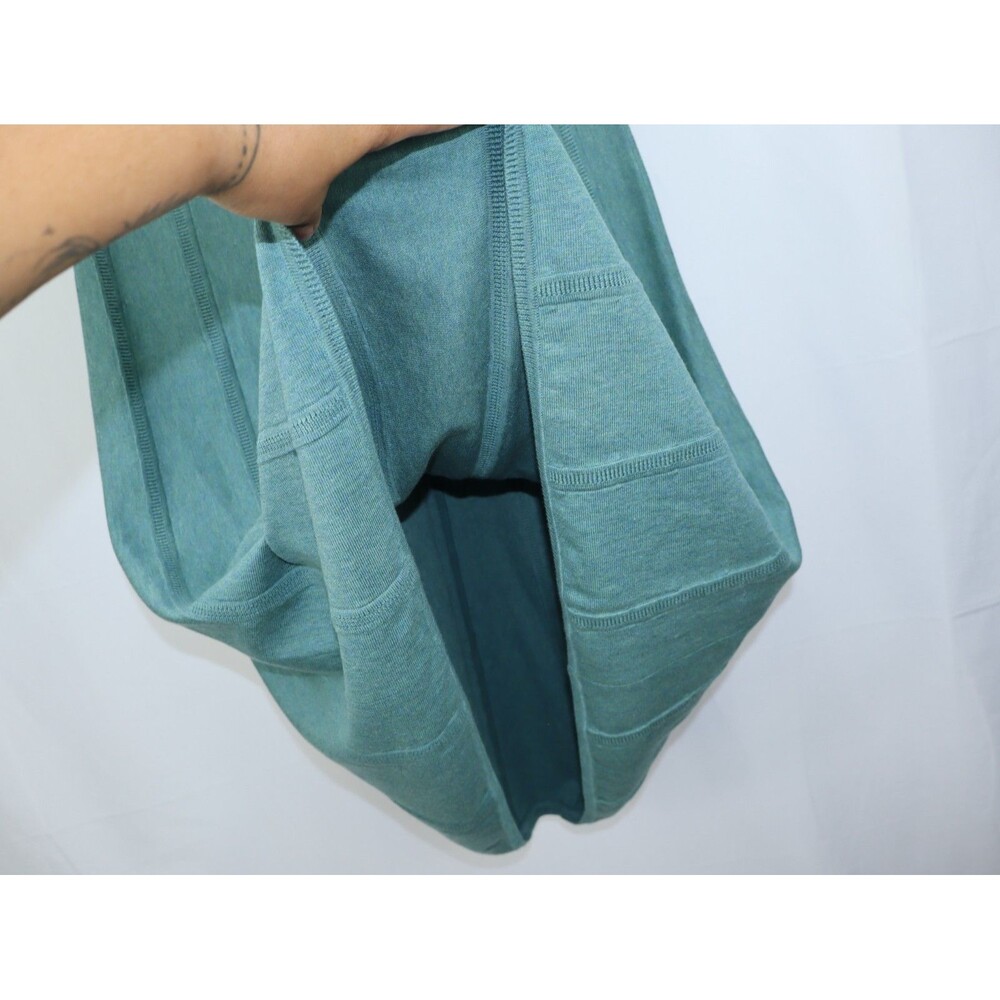 Peruvian Connection Teal Knit Sleeveless Sweater Dress Textured midi A line sz M - Picture 8 of 8
